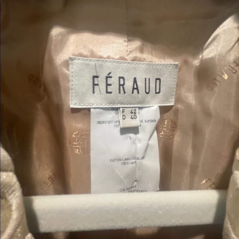Vintage Louis Féraud Gold Silk Jacket Size 8-10 - Picture 3 of 6